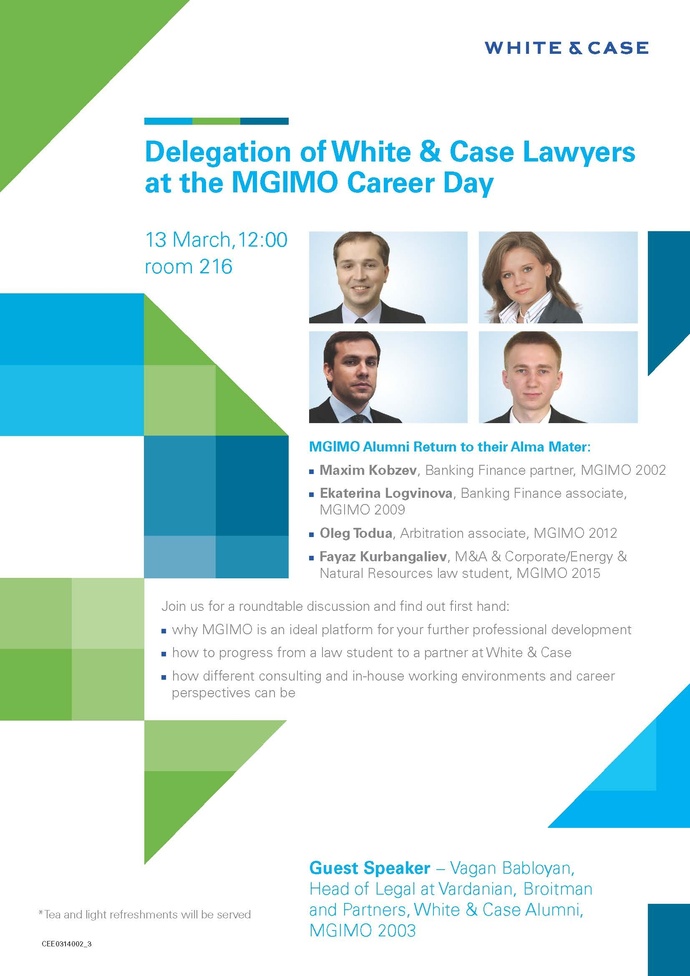 White  Case at MGIMO Career Day